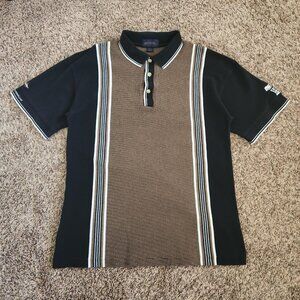 Vintage Antigua Golf Polo Striped Shirt Antigua Preppy Dad Retro Grandpacore